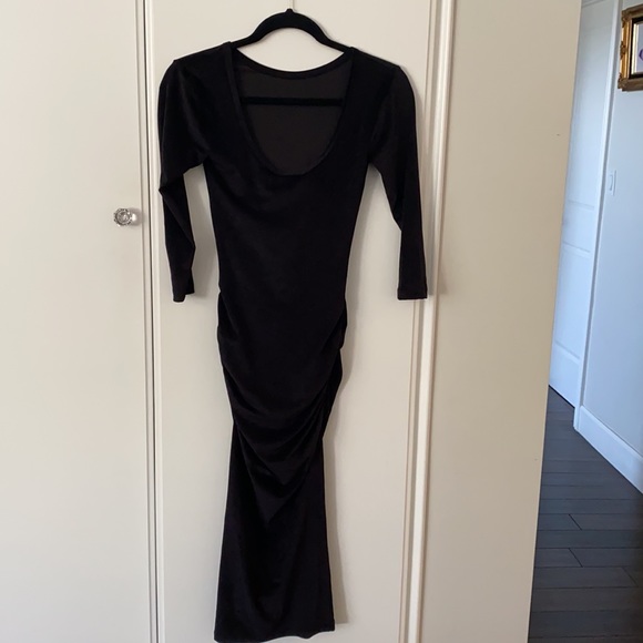 James Perse long black dress sz0 stretchy NWT(XS) - Picture 2 of 10